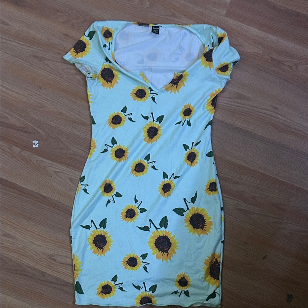 Sunflower Print Dress